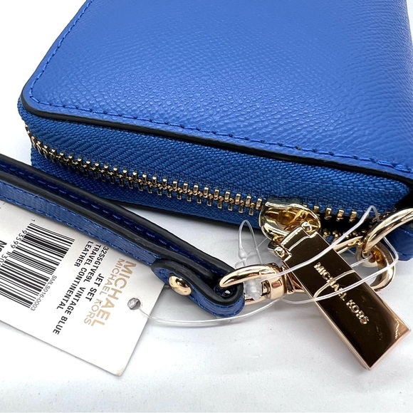 Michael Kors Jet Set Travel Continental Wallet – Vintage Blue – NWT - Picture 8 of 16